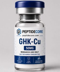 GHK-Cu 50mg copper peptide research vial by Peptide Core USA lyophilized powder
